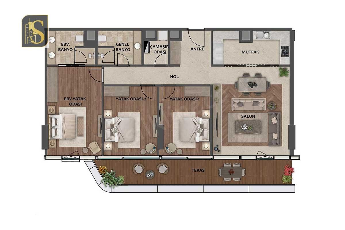 شقة مع تراس